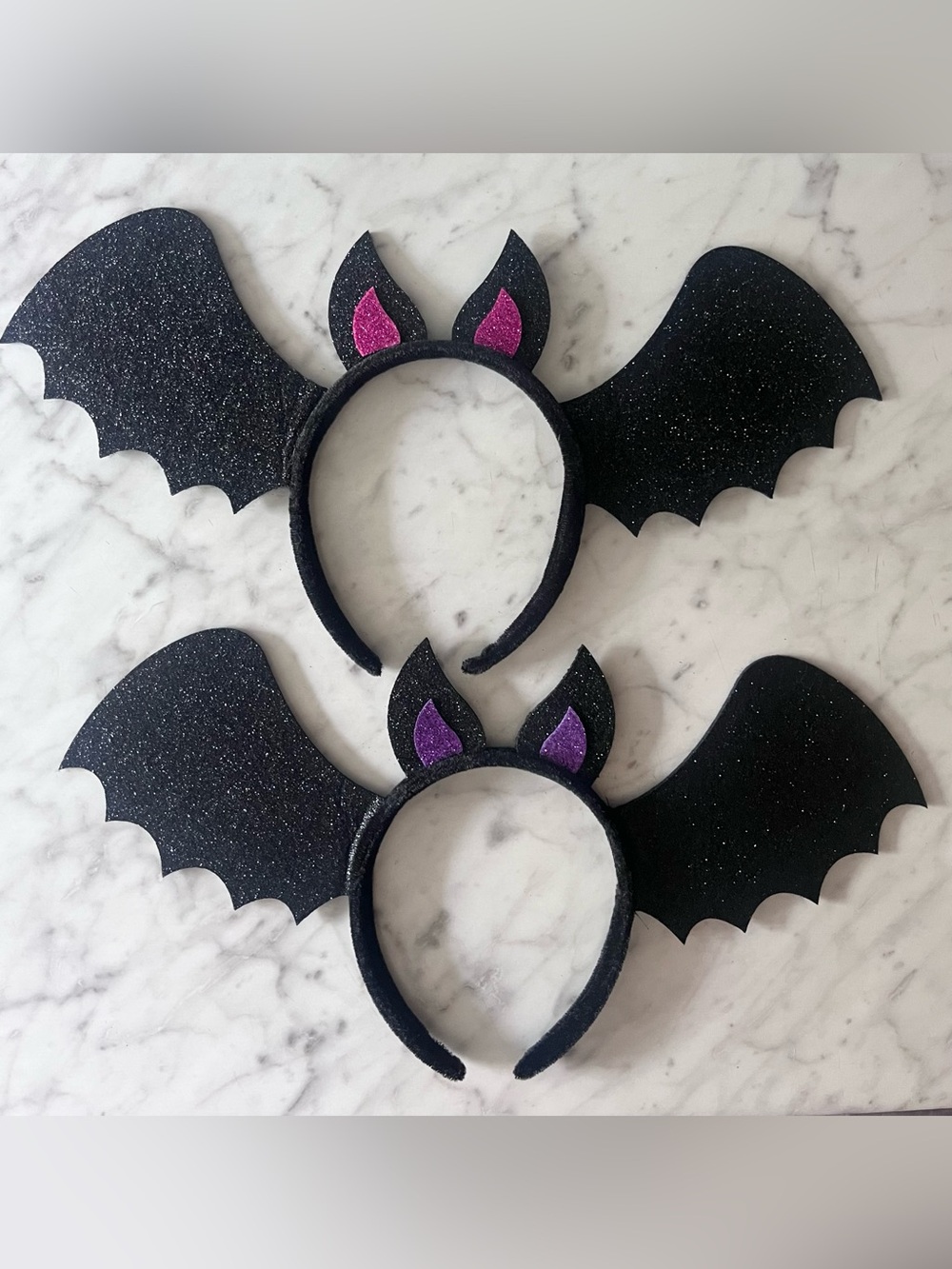 Bat Wing Halloween Headband 2 pack sparkle